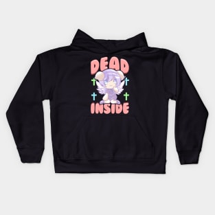 Cute Pastel Goth Dead Inside Kawaii Anime Girl Kids Hoodie